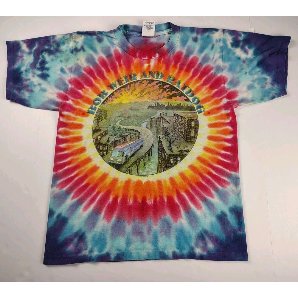 Bob Weir RATDOG Tour 2007 TShirt Tie Dye M Grateful Dead Single Stitch USA Union